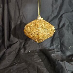 Vintage Ornament Gold Sequins and Beads